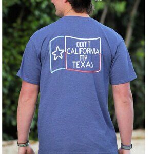 BURLEBO - NEW “Don’t California My Texas” Men’s Tee – Heather Navy